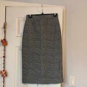 Club Monaco Black and Gray Mid Length Pencil Skirt